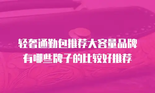 轻奢通勤包推荐大容量品牌有哪些牌子的比较好推荐