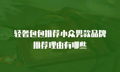 轻奢包包推荐小众男款品牌推荐理由有哪些