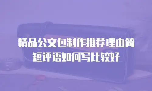 精品公文包制作推荐理由简短评语如何写比较好