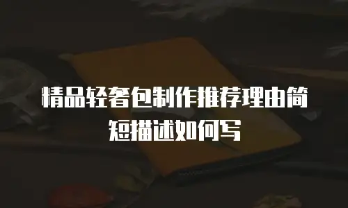 精品轻奢包制作推荐理由简短描述如何写