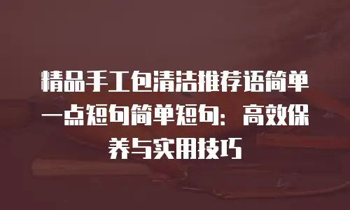 精品手工包清洁推荐语简单一点短句简单短句：高效保养与实用技巧