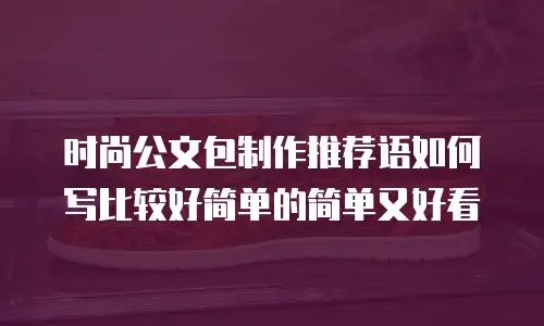 时尚公文包制作推荐语如何写比较好简单的简单又好看