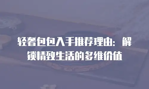 轻奢包包入手推荐理由：解锁精致生活的多维价值