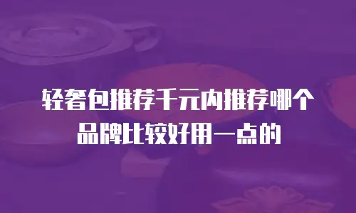 轻奢包推荐千元内推荐哪个品牌比较好用一点的