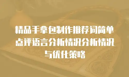 精品手拿包制作推荐词简单点评语言分析情况分析情况与优化策略