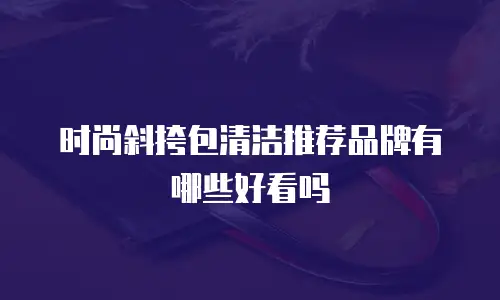 时尚斜挎包清洁推荐品牌有哪些好看吗