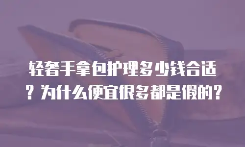 轻奢手拿包护理多少钱合适？为什么便宜很多都是假的？