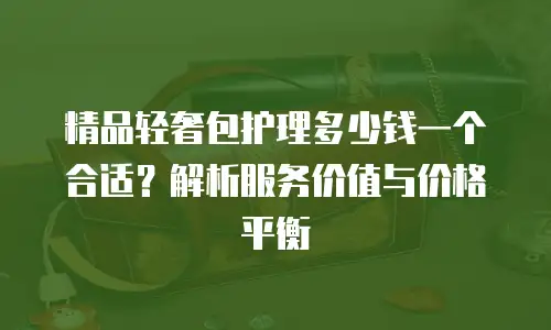 精品轻奢包护理多少钱一个合适？解析服务价值与价格平衡