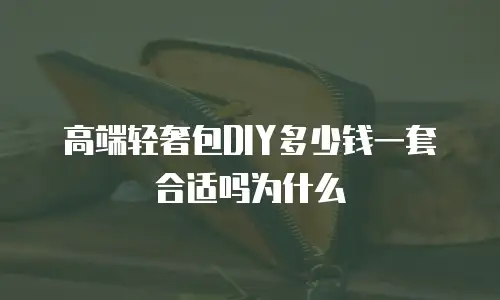 高端轻奢包DIY多少钱一套合适吗为什么