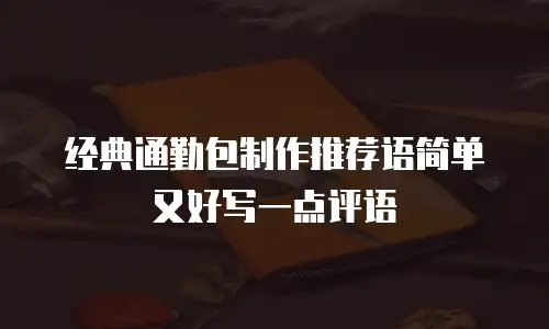 经典通勤包制作推荐语简单又好写一点评语