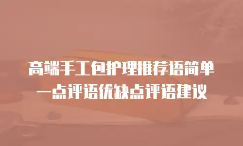 高端手工包护理推荐语简单一点评语优缺点评语建议