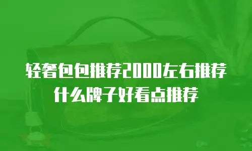 轻奢包包推荐2000左右推荐什么牌子好看点推荐