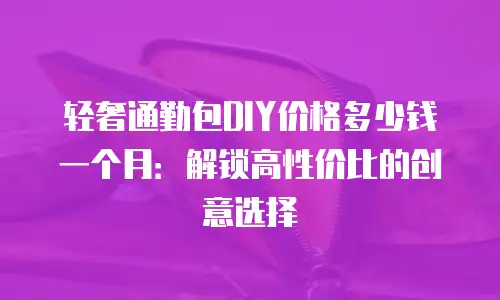 轻奢通勤包DIY价格多少钱一个月：解锁高性价比的创意选择