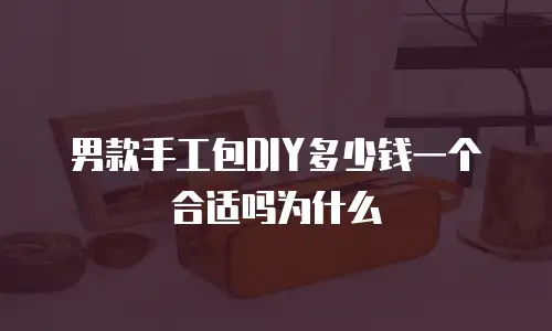 男款手工包DIY多少钱一个合适吗为什么