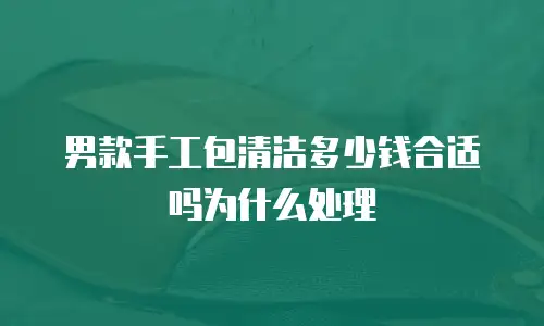 男款手工包清洁多少钱合适吗为什么处理
