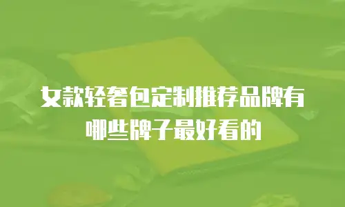 女款轻奢包定制推荐品牌有哪些牌子最好看的