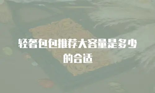 轻奢包包推荐大容量是多少的合适