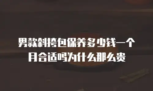男款斜挎包保养多少钱一个月合适吗为什么那么贵