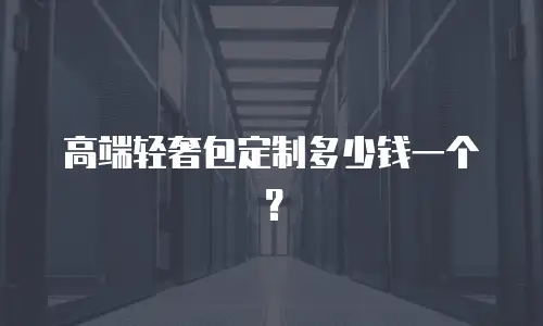 高端轻奢包定制多少钱一个？