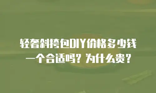 轻奢斜挎包DIY价格多少钱一个合适吗？为什么贵？