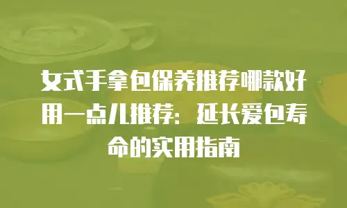 女式手拿包保养推荐哪款好用一点儿推荐：延长爱包寿命的实用指南
