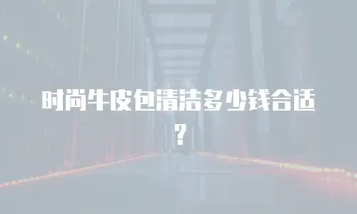 时尚牛皮包清洁多少钱合适？