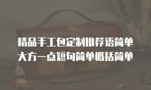 精品手工包定制推荐语简单大方一点短句简单概括简单