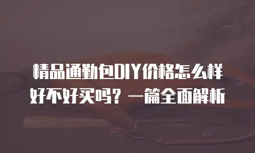 精品通勤包DIY价格怎么样好不好买吗？一篇全面解析