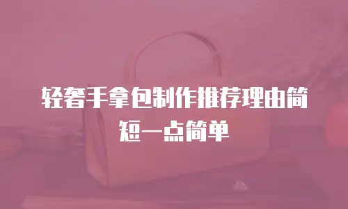 轻奢手拿包制作推荐理由简短一点简单