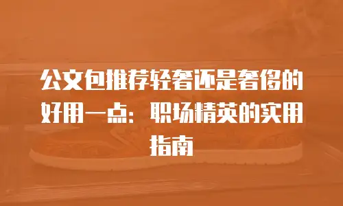 公文包推荐轻奢还是奢侈的好用一点：职场精英的实用指南