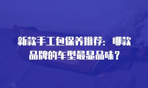 新款手工包保养推荐：哪款品牌的车型最显品味？