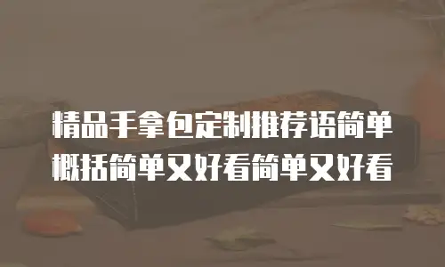 精品手拿包定制推荐语简单概括简单又好看简单又好看
