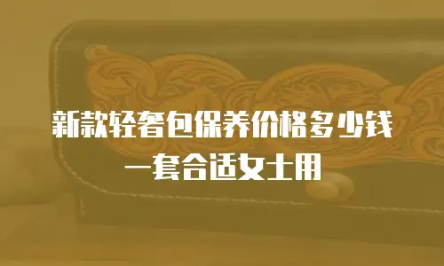 新款轻奢包保养价格多少钱一套合适女士用