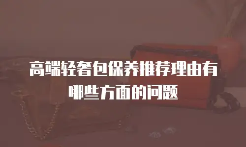 高端轻奢包保养推荐理由有哪些方面的问题