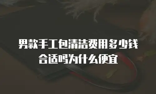 男款手工包清洁费用多少钱合适吗为什么便宜