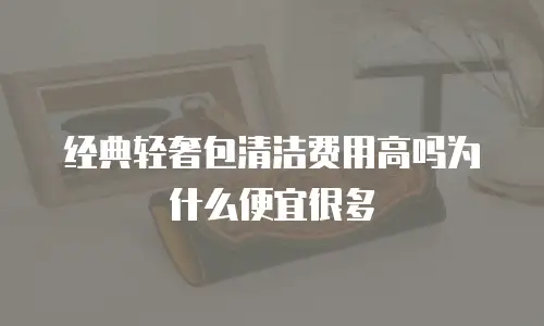 经典轻奢包清洁费用高吗为什么便宜很多