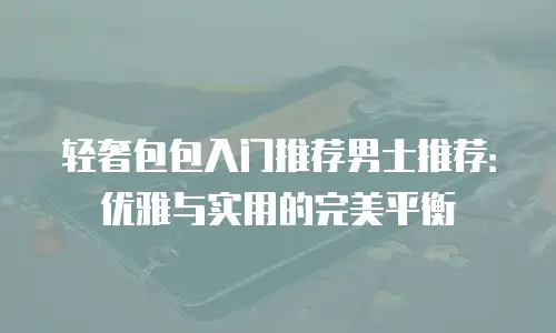 轻奢包包入门推荐男士推荐：优雅与实用的完美平衡