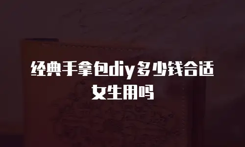 经典手拿包diy多少钱合适女生用吗