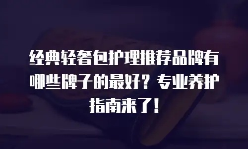 经典轻奢包护理推荐品牌有哪些牌子的最好？专业养护指南来了！