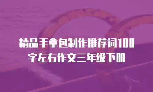 精品手拿包制作推荐词100字左右作文三年级下册