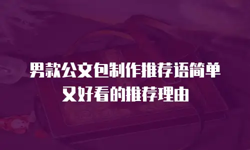 男款公文包制作推荐语简单又好看的推荐理由