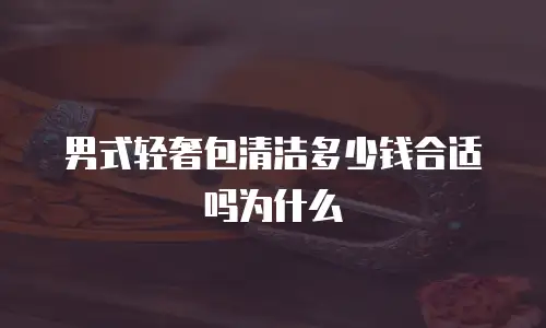 男式轻奢包清洁多少钱合适吗为什么