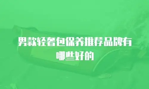 男款轻奢包保养推荐品牌有哪些好的