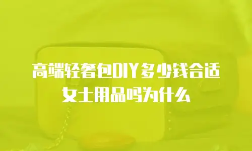 高端轻奢包DIY多少钱合适女士用品吗为什么