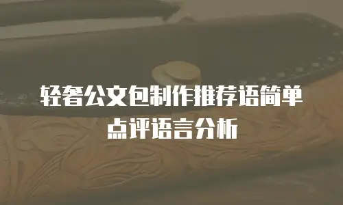 轻奢公文包制作推荐语简单点评语言分析