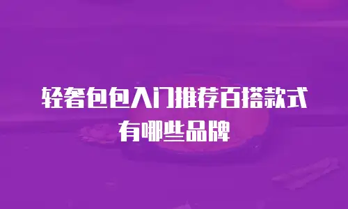轻奢包包入门推荐百搭款式有哪些品牌