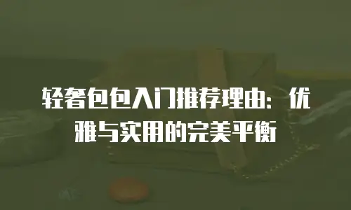 轻奢包包入门推荐理由：优雅与实用的完美平衡