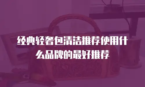 经典轻奢包清洁推荐使用什么品牌的最好推荐