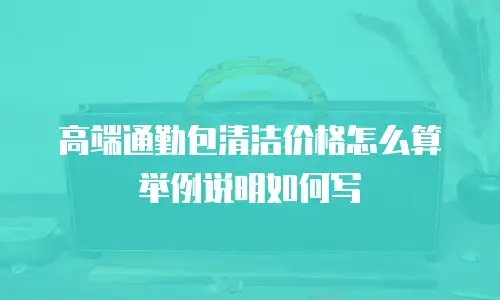 高端通勤包清洁价格怎么算举例说明如何写