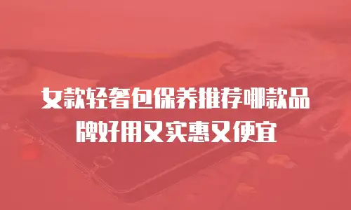 女款轻奢包保养推荐哪款品牌好用又实惠又便宜